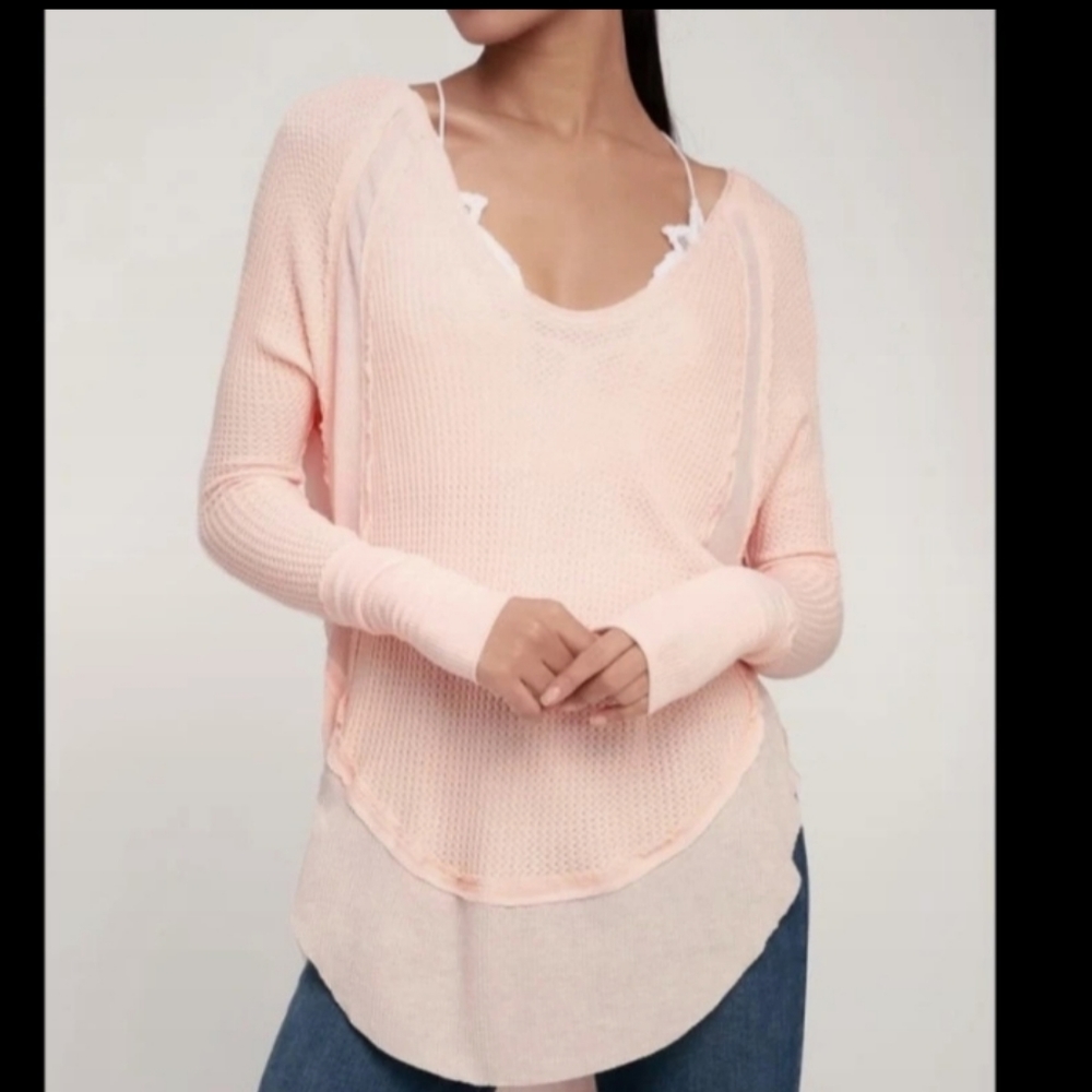 NWT Free People Catalina Dolman Long Sleeve Tee Sz Xs